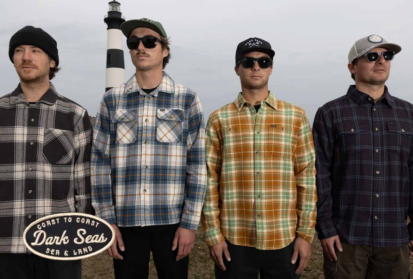 Dark Seas Woven Collection made for open minded voyagers. Wide selection of cozy and warm flannel shirts.